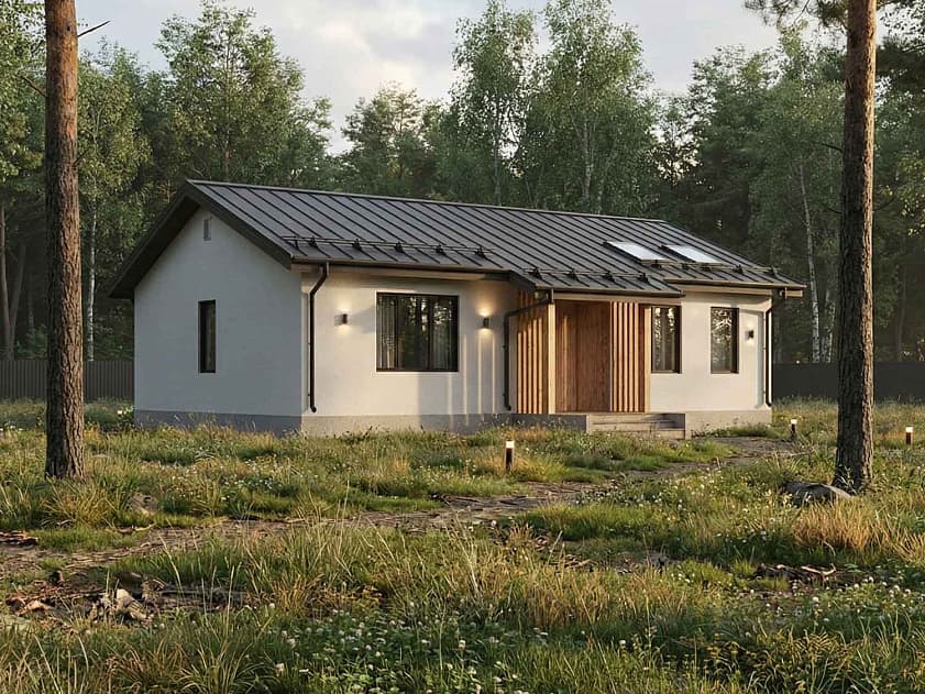 Одноэтажный дом в шведском стиле 0-93, компания АСТ